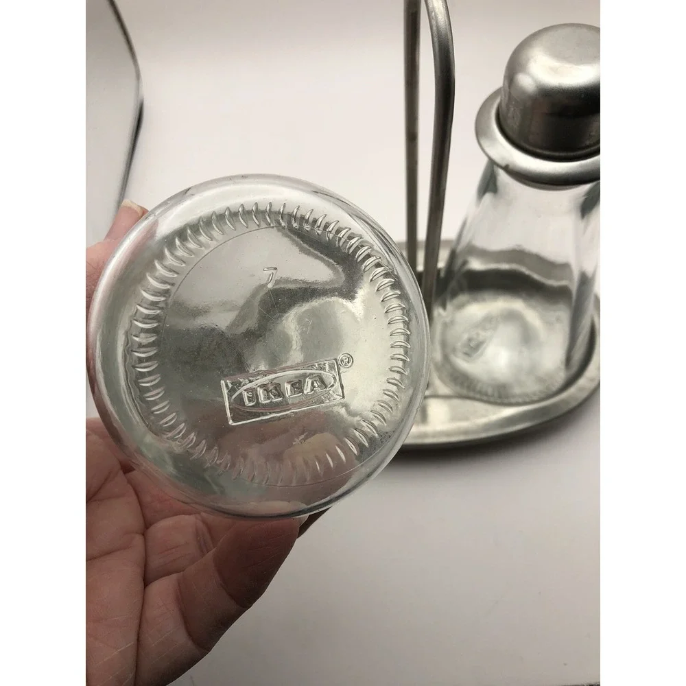 Oil And Vinegar Bottles With Holding Tray From Ikea